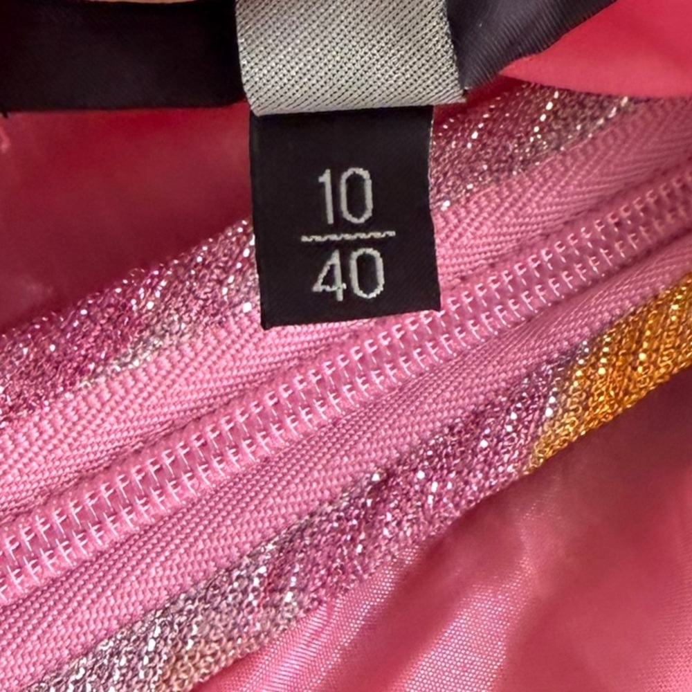 Talbot Runhof NWT Pink Orange Purple Metallic Voile Flower Bouquet Maxi Dress - Picture 6 of 12
